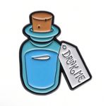 DRINK ME Blue Potion Bottle Enamel Lapel Pin Brooch NWT! Photo 0
