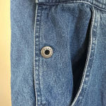 Vintage 90’s Agapo Embroidered American flag denim cropped overalls sizeXL Blue Size XL Photo 3