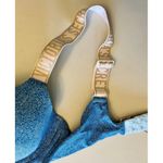 Victoria's Secret Victoria’s Secret Bra Lightly Lined Demi 36D Glitter LOGO Wide Straps Underwir Photo 6