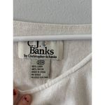 cj banks Vintage  Womens Embroidered Linen Top 20W Ivory Coastal Beachy Lagenlook Photo 2