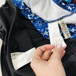 24th & Ocean Blue Viva La Frida Printed Tankini Swimsuit M/L Hipster Black Tie Size M Photo 5