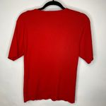 Casual Corner Red Ribbed Sweater Short Sleeve Sz XL Photo 1