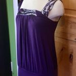 Anthropologie Anthro UO Purple Sequin Strap Tunic Tank EUC S Photo 1