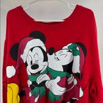 Disney  Women's Mickey Minnie Christmas holiday sweatshirt 3X plus boat neck Photo 4