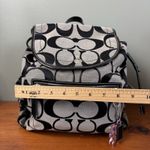 Coach Kyra Signature Jacquard Backpack Daisy Charm Hangtag Matching Wallet Photo 8