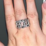Elegant Sterling Silver Chain Link Ring Photo 0