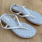 Michael Kors  Espadrille Sandals Samara Size US8 White Beige Gold Photo 0