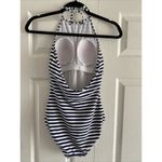Beach‎ Queen Small Striped One Piece Swimsuit Vacation Cruise Beach Halter Tie Photo 2
