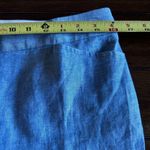 Talbots  Light Blue Linen Cropped Pants Size 6 Photo 4