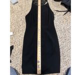 Carmen Marc Valvo  Black Beaded Lace Neck Halter Dress NWT Size 6 Photo 10