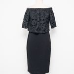 Shoshanna - Black Lace Flower Cut Dress. Photo 1