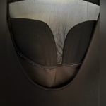 Nasty Gal Black Dress Mesh Front Long Sleeve Bodycon Futuristic Size Medium Photo 3