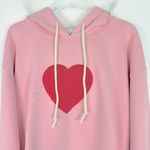 Loft NWT  Heart Relaxed Fit Terry Hoodie Sweatshirt Pink Size XL NEW Photo 2