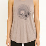 Old Navy Size Small Dusty Pink Mountain Sunshine Tank Top Photo 0