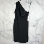 Calvin Klein NWT One Shoulder Embellished Sheath Knee Length Dress Glam Black 12 Photo 7