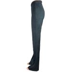 Pinko Faux Suede Women's Blue High Rise Elastic Waisted Tall Trouser Pant Size M Size M Photo 1
