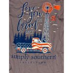 Simply Southern Long Sleeve Shirt Love You To The Farm Back Graphic Design Sz S Photo 1