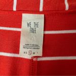 Free People  Oversized Can’t Fool Me Red White Striped Top Small Photo 5