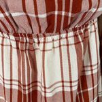 Monteau Los Angeles Dress XS Plaid Rust White Square Neck Balloon Sleeve New Photo 8