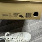 Michael Kors  Paige Quilted High Top Sneaker Leather Optic White 9 Photo 5