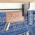 Adiktd Dark Wash Denim Boot Cut Jeans Low Rise Crystal Embellished Size 6 Short Photo 10