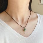 Handmade green ceramic star boho fairy cottage y2k necklace⭐️💚 Photo 3