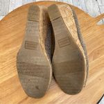 Toms Wedge Heels Herringbone Tweed Peep Toe Cork Brown Tan Size 8 Photo 7