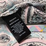 EXPRESS  Off-Shoulder Paisley Mini Dress - Blue and Black Photo 9