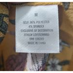 Blue Rain  Floral Off Shoulder Top Smocked Neckline Yellow‎ Blouse Size M Photo 3