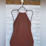 ALIX NYC Shiloh Halter Dress in Iridescent Copper medium Brown Photo 4