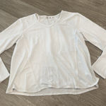 Carve Designs  Top Womens Large White Long Sleeve Boho V-neck Top Photo 0