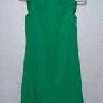 J.Crew  Sleeveless Ruffle Trim Sheath Dress Kelly Green
Country Club Classic Sz 0 Photo 1