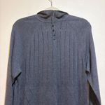St. John  Collection Gray Tie Neck Knit Sweater Dress Long Sleeve Photo 12