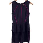 Charlie Jade  black silk peplum sleeveless dress M Photo 2