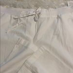 Cathy Daniels  100% cotton cropped pants white color  Drawstring Pants size XL Photo 11