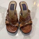 Bubblegum Vintage y2k 90’s  Leather Platform Heeled Strappy Sandals Womens 8.5 Photo 4