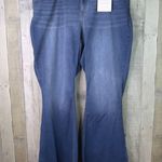 Cato C Denim 1946 Flare Hi RiseSize 22W Raw Hem Blue Jeans Sits At The Waist Photo 0