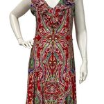 Ralph Lauren Lauren  Medium Paisley Swing Dress Ruffle Neckline- MISSING BELT Photo 0