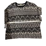 Gianni Bini Poncho Black and white oversized poncho style sweater with fringe si Photo 8