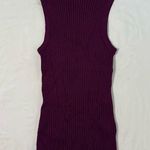 Madewell Rib Mockneck Sweater Tank Women Size XXS Purple Office Classic Layering Photo 0