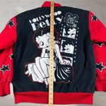Vintage Betty Boop Racing Jacket Adult Large Hollywood Betty Embroidered Red Photo 4
