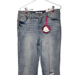 Dollhouse Women's Jeans High Rise Flare Distressed Light Wash Denim Sz. 30 NWT Photo 3