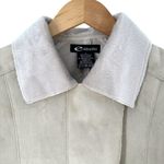 E Studio Beige Faux Suede and Sherpa Moto Jacket Vegan Size Small Photo 1