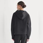 Everlane  Cropped Luxe Fleece Hoodie in Black, Size X-Small Photo 3