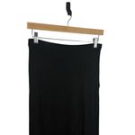 H&M  Women’s Jersey Knit Crossover Front Midi Skirt Black Size S Photo 2