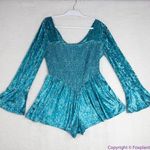 Free People NEW  Bali Tightrope Romper In Turquoise Combo,‎ XS Photo 3