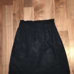 Lauren James NWT Scalloped Edge Solid Seersucker Skirt Size XS Black Photo 3