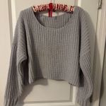 Hollister  Gray Chunky Knit Crew Neck Sweater, Sz L Photo 1