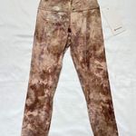 Lululemon NWT  Align Crop 23" Shine - Diamond Dye Misty Shell Cacao Dot Foil - 2 Photo 5