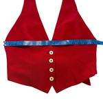 Lovers + Friends Revolve Zinnia Vest Red Size X-Small XS Cropped Halter Button Photo 5